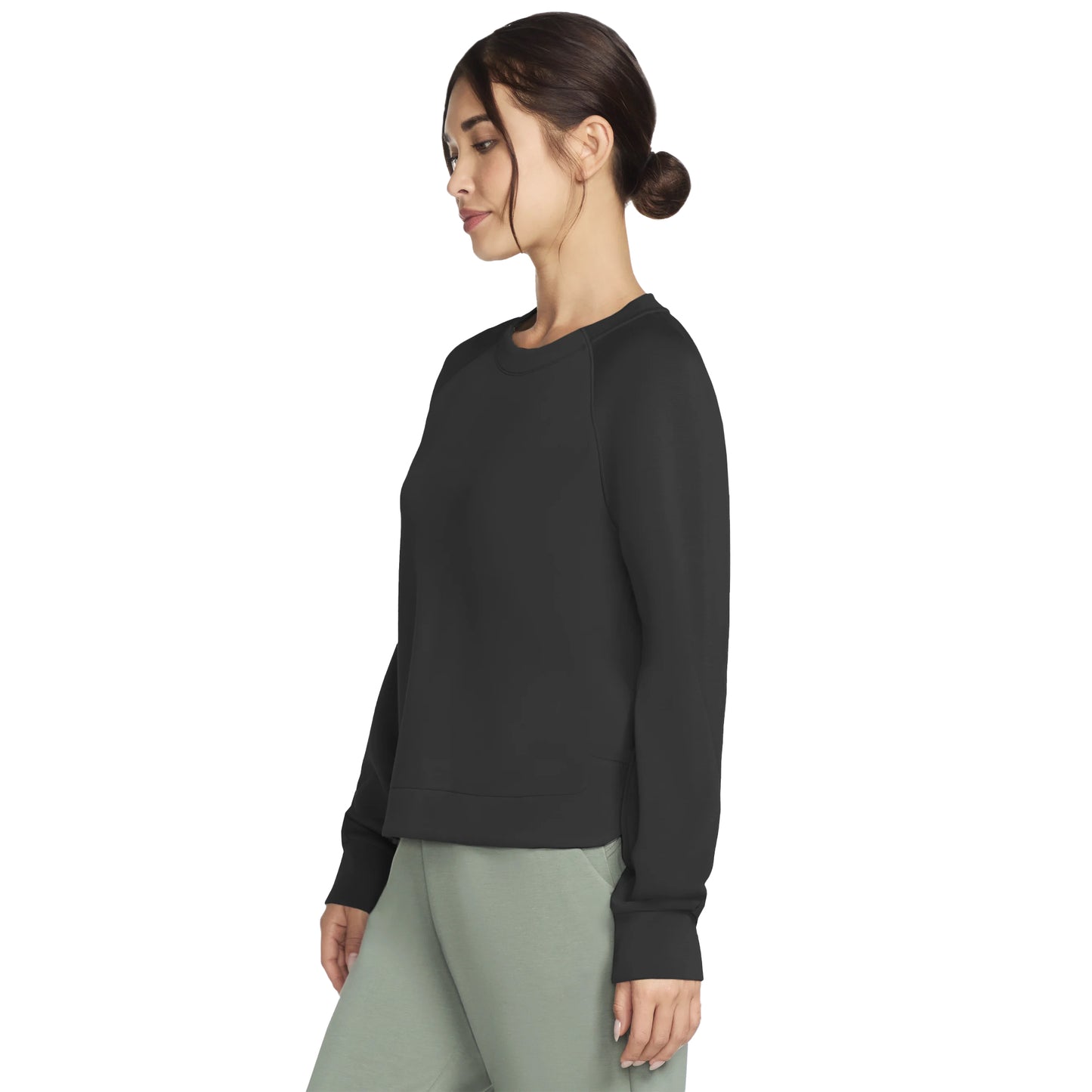Black - Side - Skechers Womens-Ladies Skechluxe Elevate Crew Neck Sweatshirt