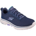 Navy-Purple - Front - Skechers Womens-Ladies Go Walk 7 Kaylor Trainers
