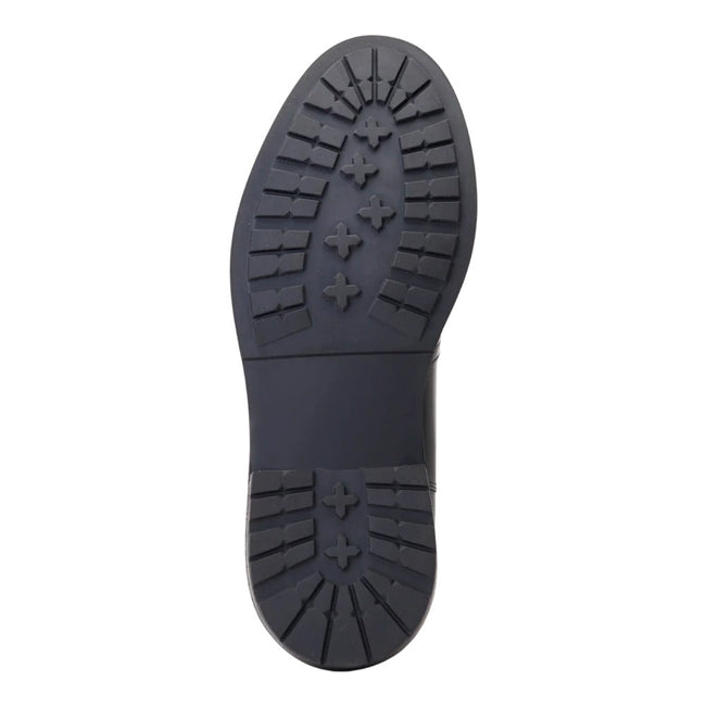 Black - Side - Base London Mens Ivey Leather Loafers
