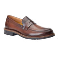 Burnt Brown - Front - Base London Mens Ivey Leather Loafers