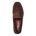 Dark Brown - Pack Shot - Base London Mens Collins Driver Suede Loafers