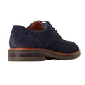 Navy - Back - Base London Mens Mawley Suede Derby Shoes