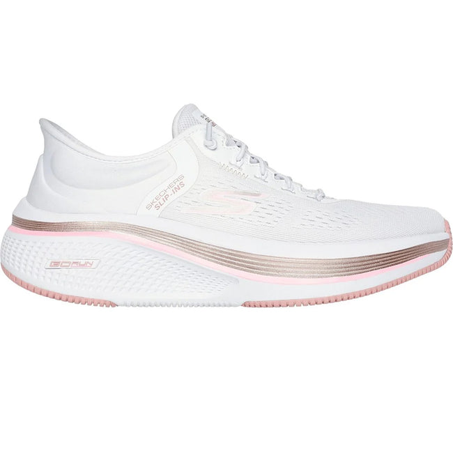 White-Pink - Side - Skechers Womens-Ladies Go Run Elevate 2.0 Banyan Trainers