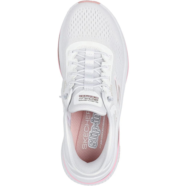 White-Pink - Pack Shot - Skechers Womens-Ladies Go Run Elevate 2.0 Banyan Trainers