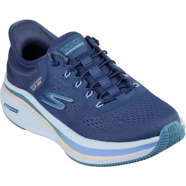 Navy-Teal - Front - Skechers Womens-Ladies Go Run Elevate 2.0 Banyan Trainers