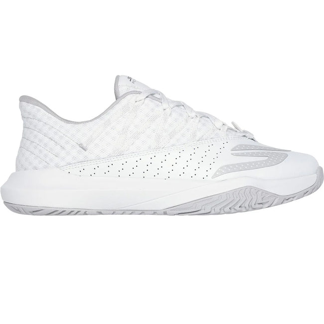 White - Side - Skechers Mens Viper Court Rally Leather Trainers