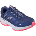 Navy-Orange - Front - Skechers Womens-Ladies Go Run Trail Altitude 2.0 Ravine Leather Trainers