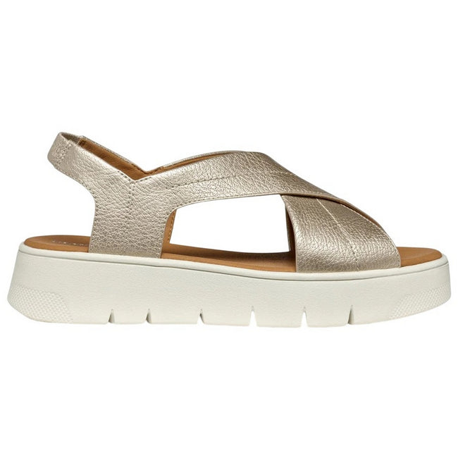 Light Gold - Side - Geox Womens-Ladies D Dandra 40 Sandals