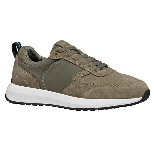 Sage - Front - Geox Mens U Volpiano Suede Trainers