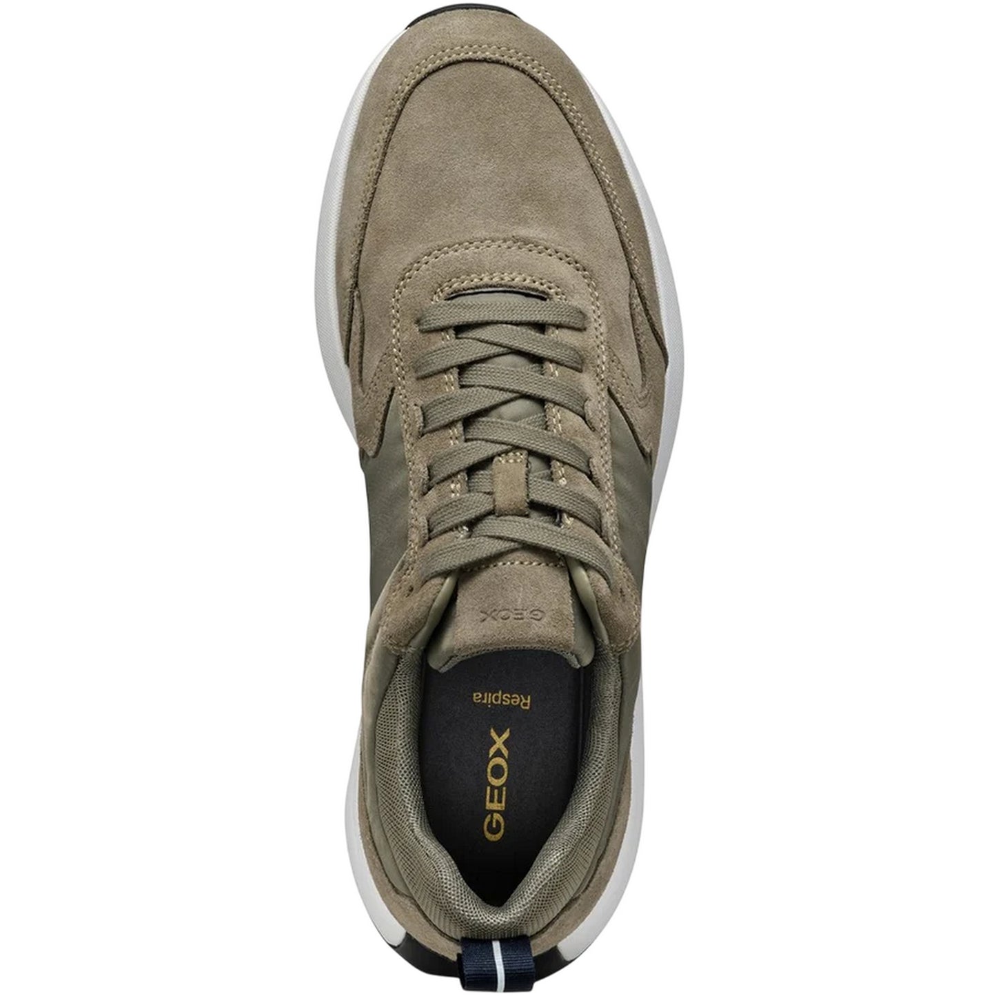 Sage - Pack Shot - Geox Mens U Volpiano Suede Trainers