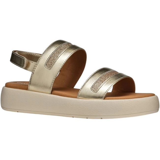 Light Gold - Front - Geox Womens-Ladies D Camalei Sandals