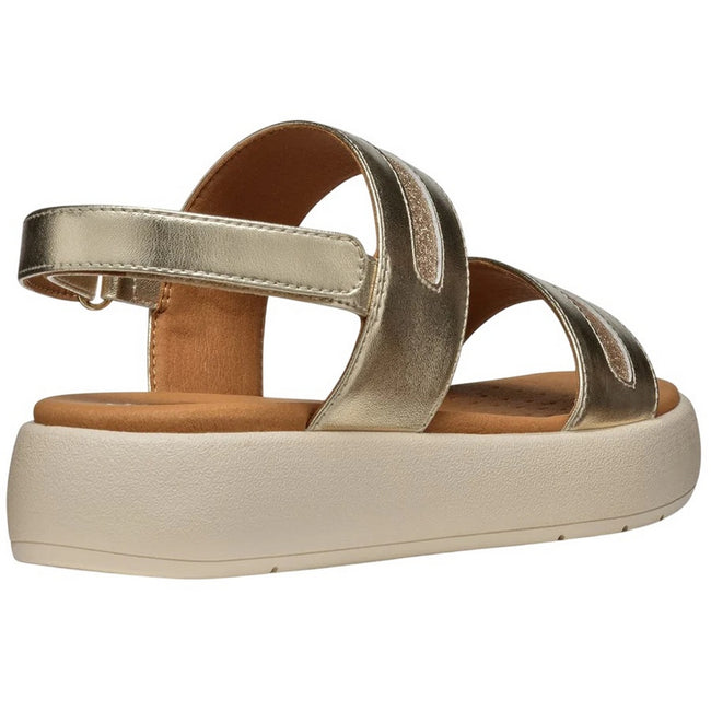 Light Gold - Back - Geox Womens-Ladies D Camalei Sandals