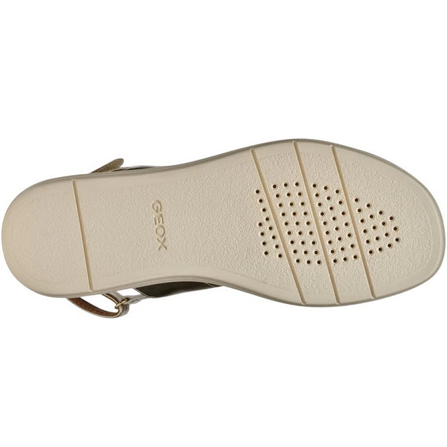Light Gold - Pack Shot - Geox Womens-Ladies D Camalei Sandals