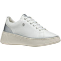 White-Silver - Front - Geox Womens-Ladies D Sunnetty Nubuck Trainers
