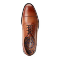 Burnt Tan - Lifestyle - Base London Mens Magnus Leather Toe Cap Derby Shoes