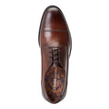 Burnt Brown - Pack Shot - Base London Mens Magnus Leather Toe Cap Derby Shoes