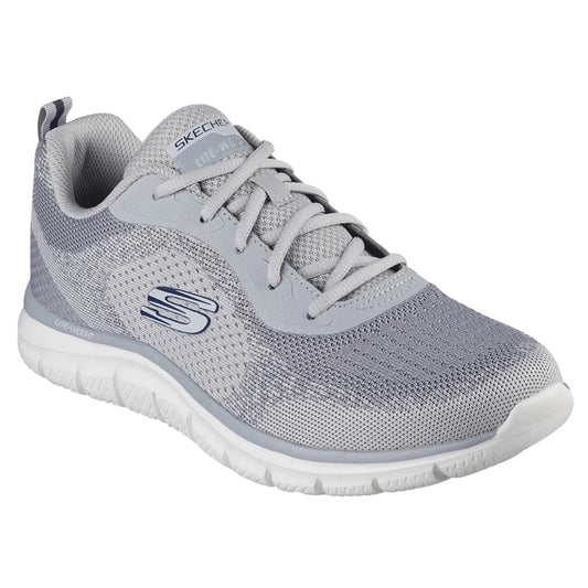 Grey - Front - Skechers Mens Track Glendor Trainers