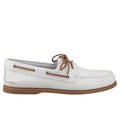White-Gum - Side - Sperry Mens Authentic Leather 2 Eyelet Boat Shoes