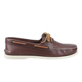 Brown - Side - Sperry Mens Authentic Leather 2 Eyelet Boat Shoes