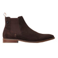 Burnt Brown - Back - Base London Mens Virgil Suede Chelsea Boots