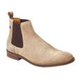 Sand - Front - Base London Mens Virgil Suede Chelsea Boots
