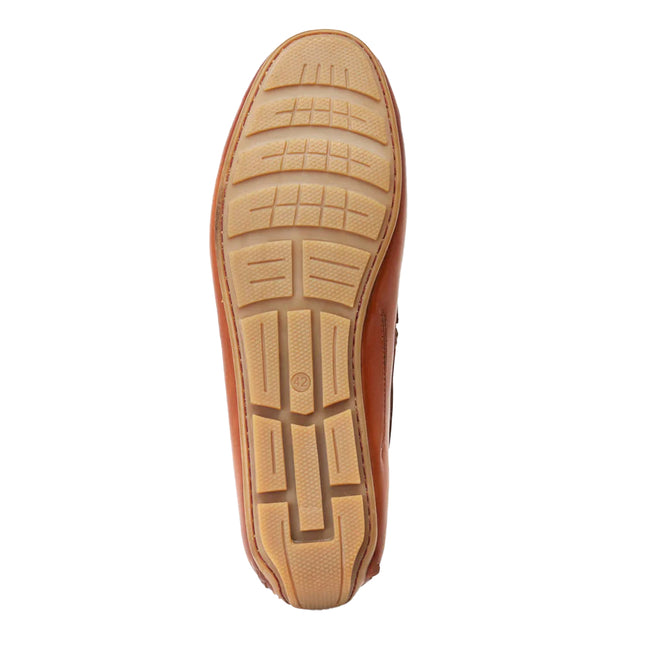 Burnt Tan - Side - Base London Mens Brooks Driver Leather Loafers