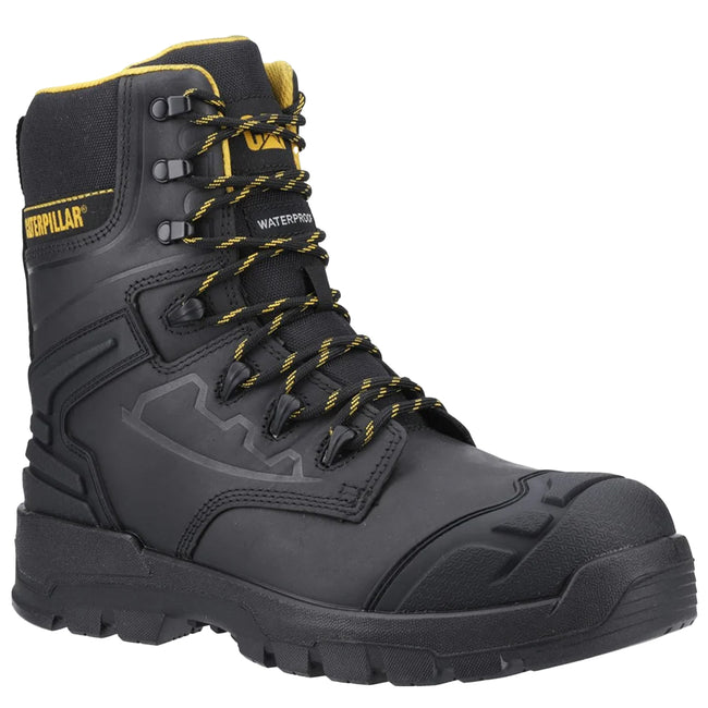 Black-Yellow - Front - Caterpillar Mens Striver Safety Boots