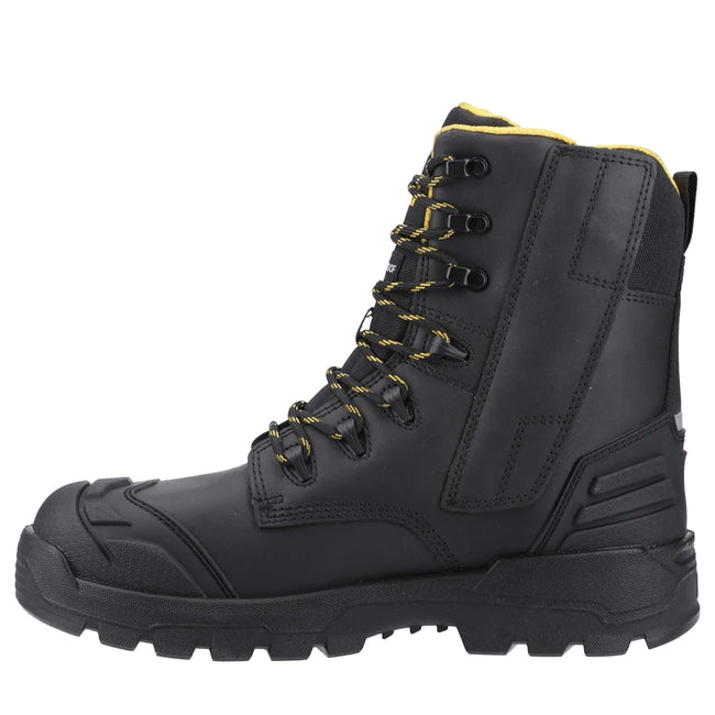 Black-Yellow - Back - Caterpillar Mens Striver Safety Boots
