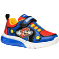 Royal Blue-Red - Front - Geox Boys Ciberdron Super Mario Trainers