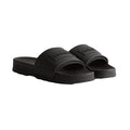 Black - Side - Hunter Womens-Ladies Core Embossed Sliders