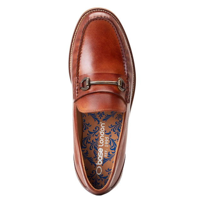 Brown - Pack Shot - Base London Mens Madison Leather Loafers