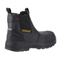 Black-Yellow - Back - Caterpillar Mens Striver XL Grain Leather Safety Boots