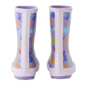 Purple - Back - Hunter Childrens-Kids Dinosaur Wellington Boots