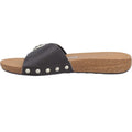 Chocolate Brown - Pack Shot - Fit Flop Womens-Ladies Leather Buckle Detail Sliders
