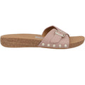 Beige Buff - Lifestyle - Fit Flop Womens-Ladies Leather Buckle Detail Sliders