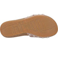 Beige Buff - Side - Fit Flop Womens-Ladies Leather Buckle Detail Sliders