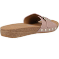 Beige Buff - Back - Fit Flop Womens-Ladies Leather Buckle Detail Sliders