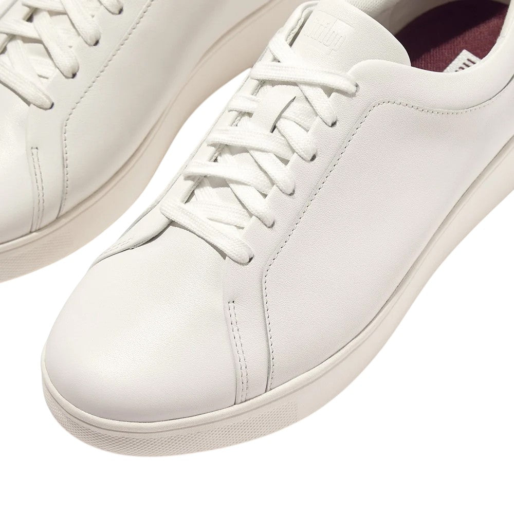 White-Mauve-Wine - Lifestyle - FitFlop Womens-Ladies Rally Crystal Leather Trainers