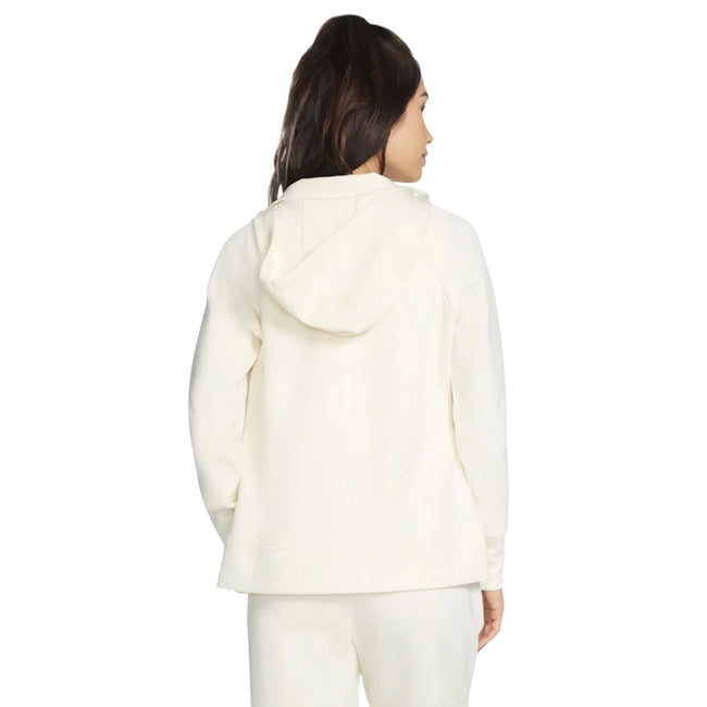 Off White - Back - Skechers Womens-Ladies Skechluxe Elevate Hooded Jacket