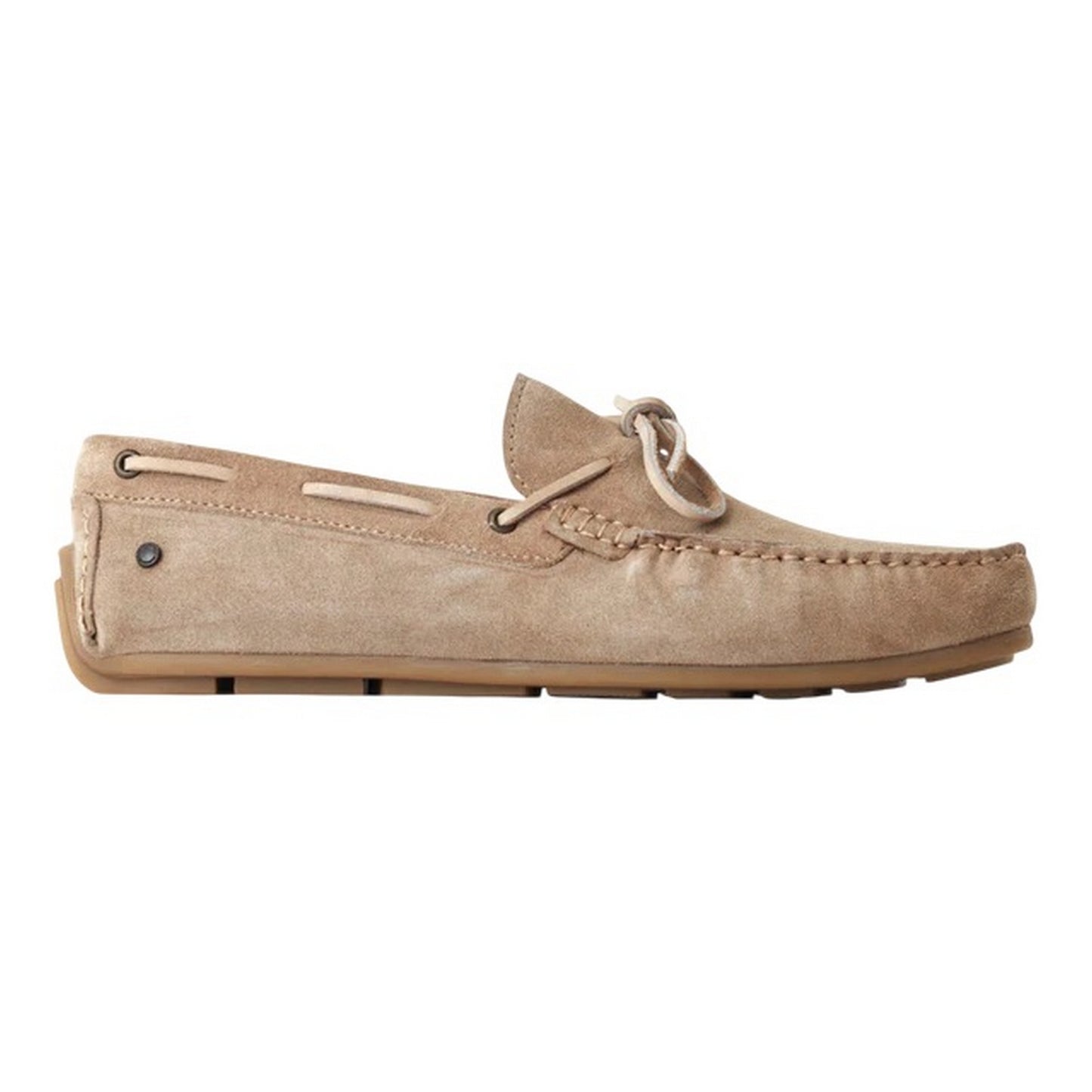 Sand - Pack Shot - Base London Mens Brooks Driver Suede Boat Shoes