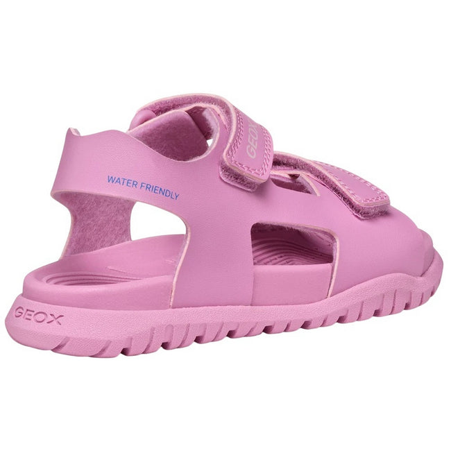 Dark Pink - Back - Geox Girls fusbetto Sandals