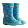Blue - Front - Hunter Childrens-Kids Rain Cloud Wellington Boots