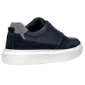 Navy - Back - Geox Mens U Deiven Leather Trainers