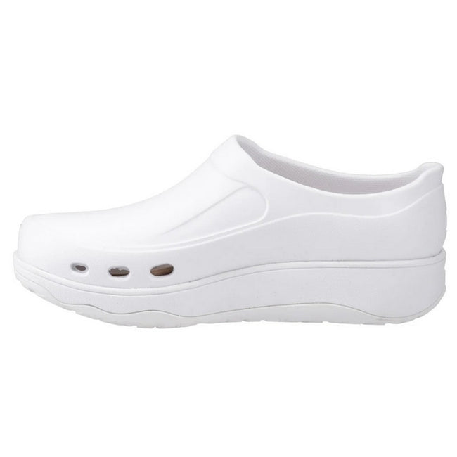Urban-White - Pack Shot - FitFlop Womens-Ladies Work High-Performance Clogs