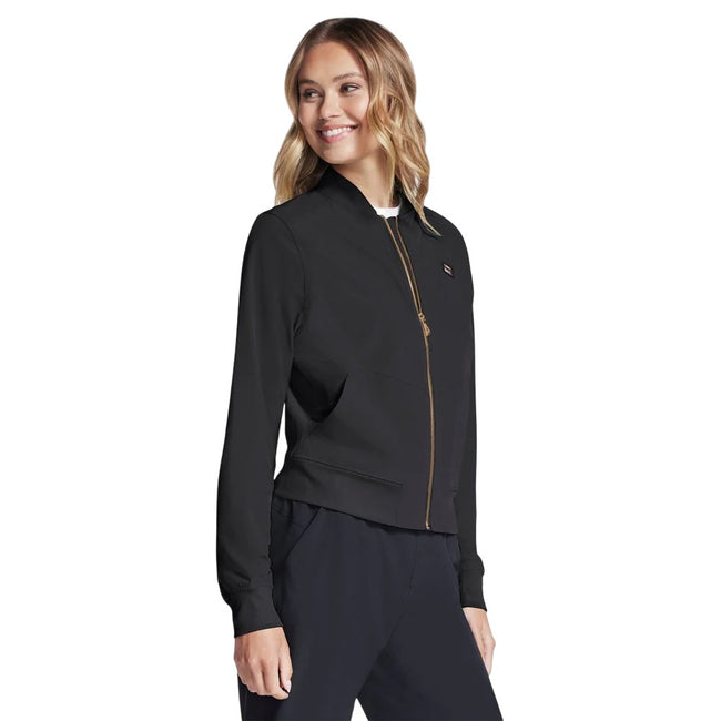 Black - Side - Skechers Womens-Ladies Uptown Jacket