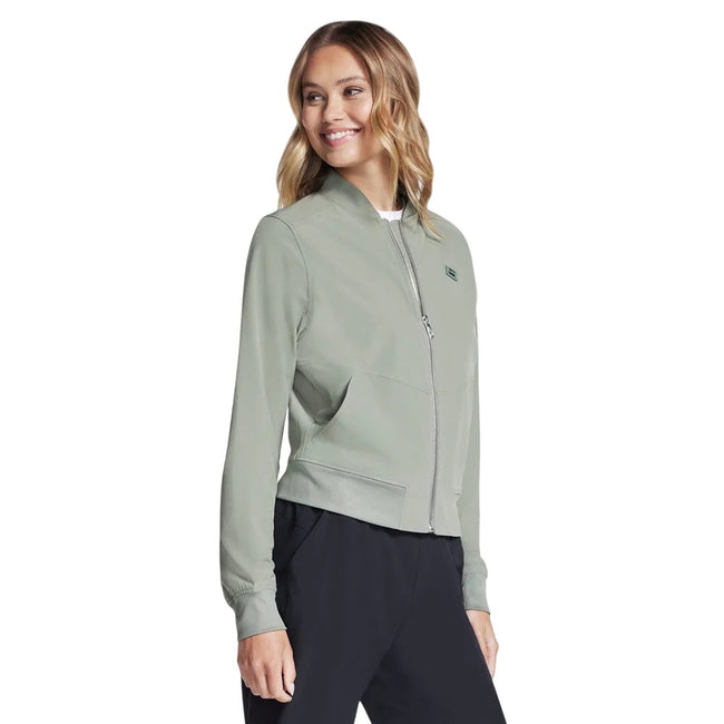 Taupe - Side - Skechers Womens-Ladies Uptown Jacket