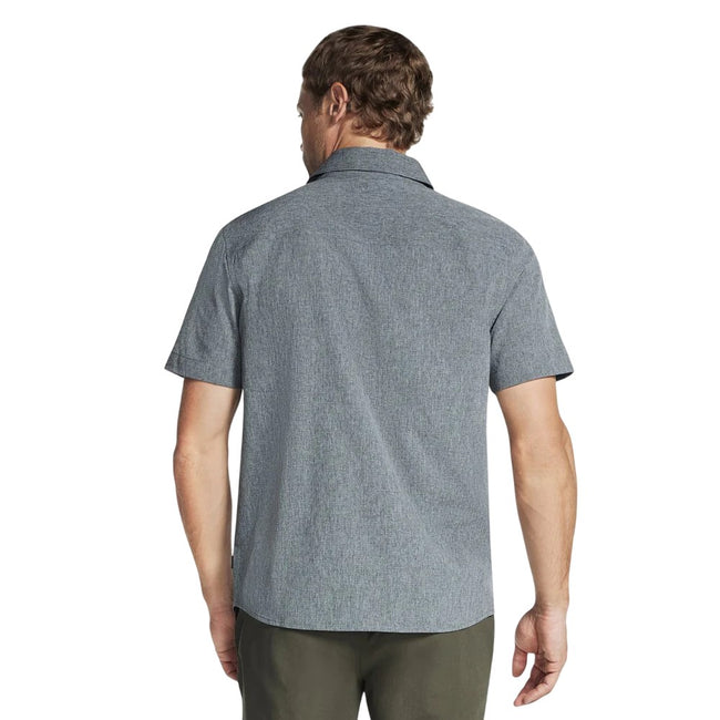Black-Charcoal - Back - Skechers Mens Go Walk Air Short-Sleeved Shirt