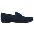 Navy - Back - Geox Mens Kosmopolis + Grip Suede Moccasins