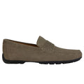 Taupe - Back - Geox Mens Kosmopolis + Grip Suede Moccasins