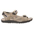 Sand-Navy - Back - Geox Mens Strada Faux Nubuck Sandals